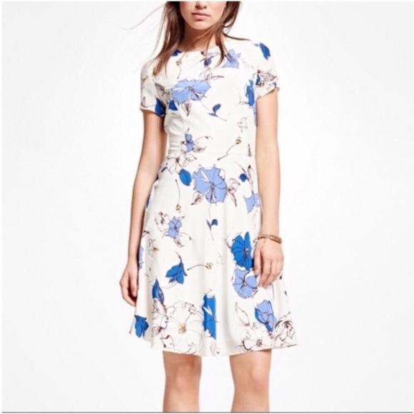 Brooks Brothers Red Fleece floral print silk dress Size 12 - Picture 1 of 12